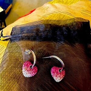 Earrings ombré crystal s/s petite approx 1" hanging